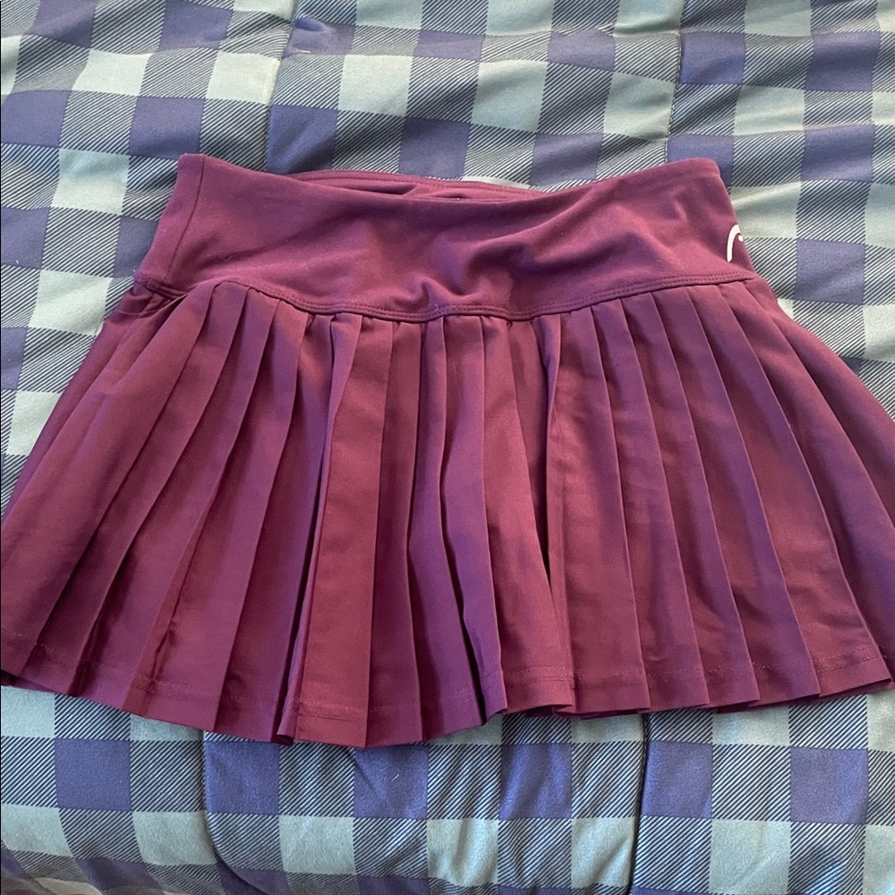 Head purple  Pleated Mini skort skirt short